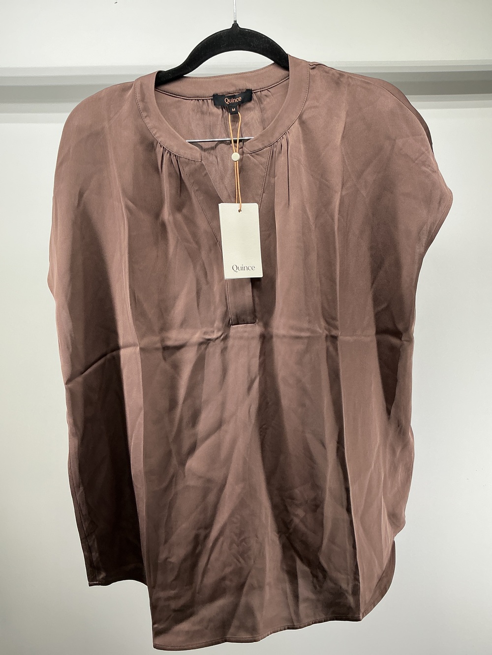 Washable Stretch Silk Dolman Sleeve Blouse